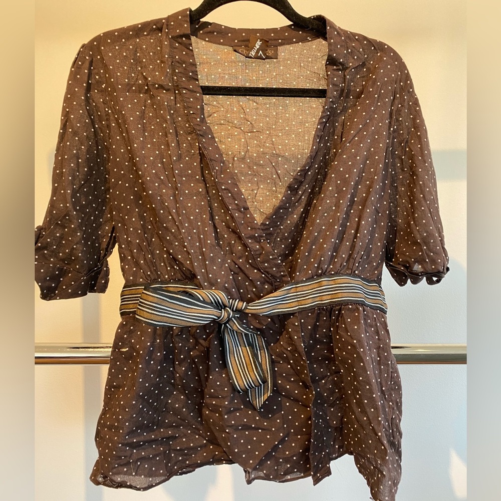 Brown Wrap Top